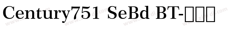 Century751 SeBd BT字体转换